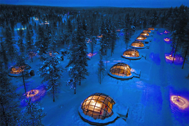 《北欧极地三国10天-入住限量凯洛穹顶玻璃冰屋极光套房》